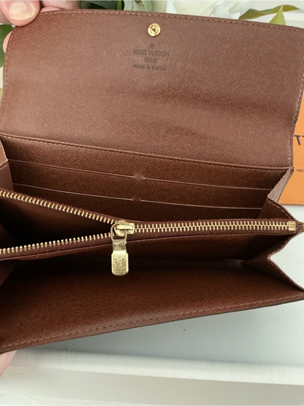 LOUIS VUITTON AUTHENTIC Monogram Clutch Wallet with Box, - Picture 3 of 10